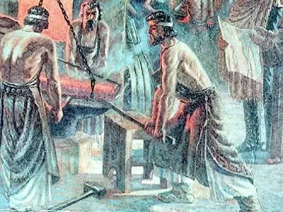 el-mitico-dibujo-de-la-fundici�n-de-ca�ones-en-las-b�vedas-de-Uspallata