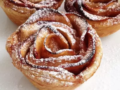 rosas-hojaldre-manzana