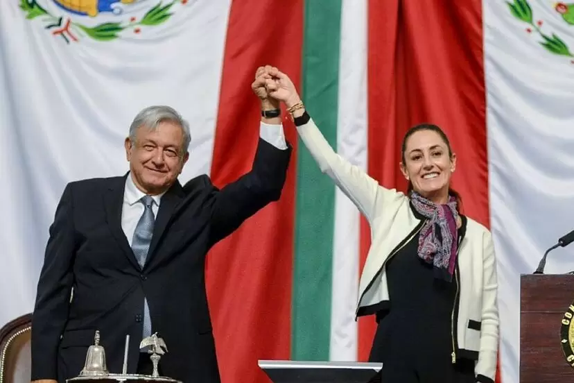 AMLO y la nueva presidenta, Claudia Sheinbaum.