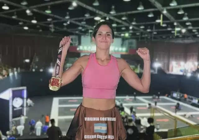 Virginia Contreras campeona sudamericana de Jiu Jitsu