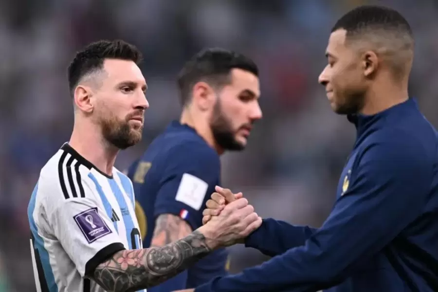 Messi y Mbape en el da de la final mundialista