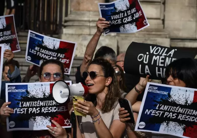 Protestas en Francia contra el antisemitismo.