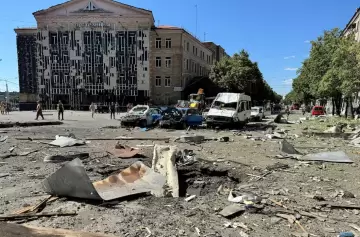 Bombardeo en Ucrania