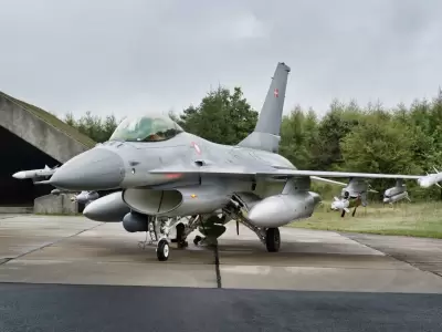 Uno de los 24 F-16 MLU adquiridos a Dinamarca