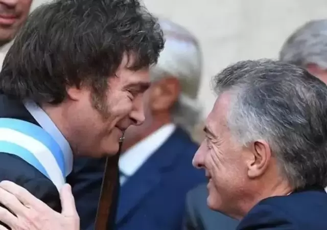 Javier Milei y Mauricio Macri.