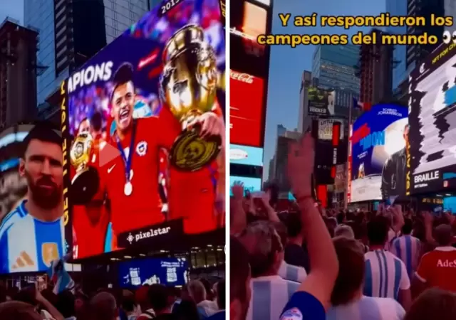 Los argentinos se concentraron en el Time Square.