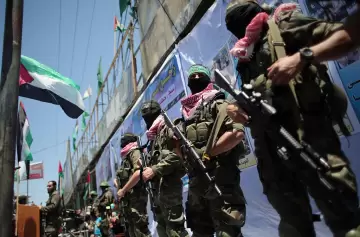 Combatientes de las Brigadas Qassam de Hams