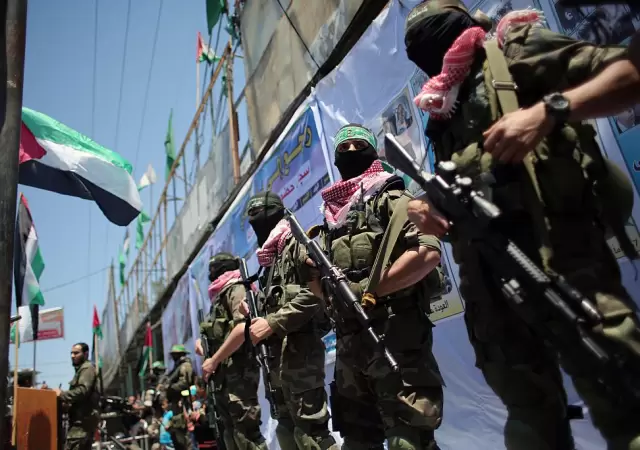 Combatientes de las Brigadas Qassam de Hams