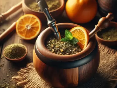 Mate con naranja/ Foto creada por IA