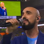 Abel Pintos emocion al entonar el Himno Argentino en la final de la Copa Amrica