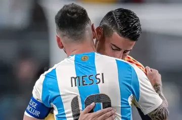 Leo Messi y James Rodrguez.