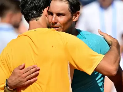 El abrazo de Borges y Nadal