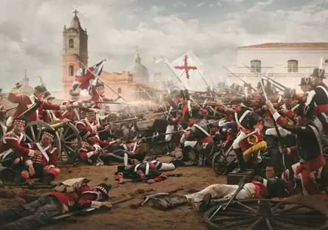 Heroica defensa de Buenos Aires en las invasiones inglesas.