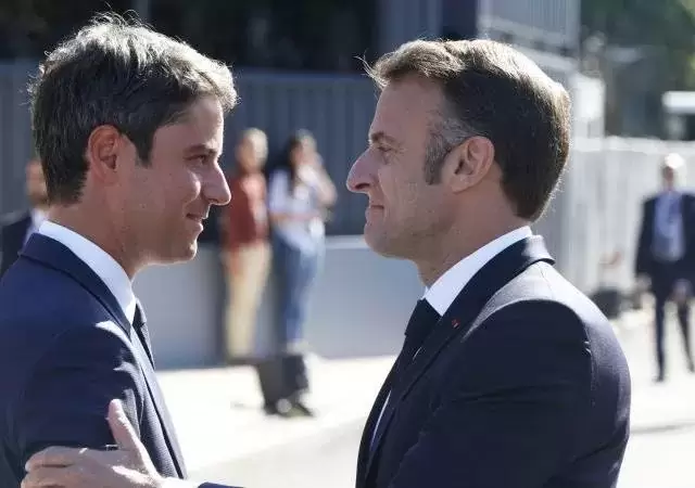 Macron y su ex primer ministro Attal