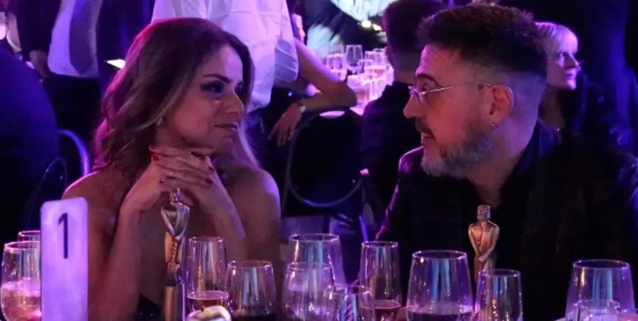 Calabr y Barbaro en la noche de los premios de la radio.