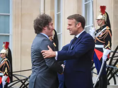 Emmanuel Macron recibe a Javier Milei