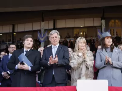 Milei, Pino y Villarruel en la inauguracin de la Exposicin Rural.