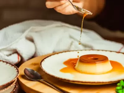 Flan de dulce de leche