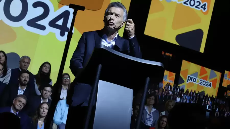 Mauricio Macri en el acto de relanzamiento del PRO realizado en La Boca. (Foto: web)