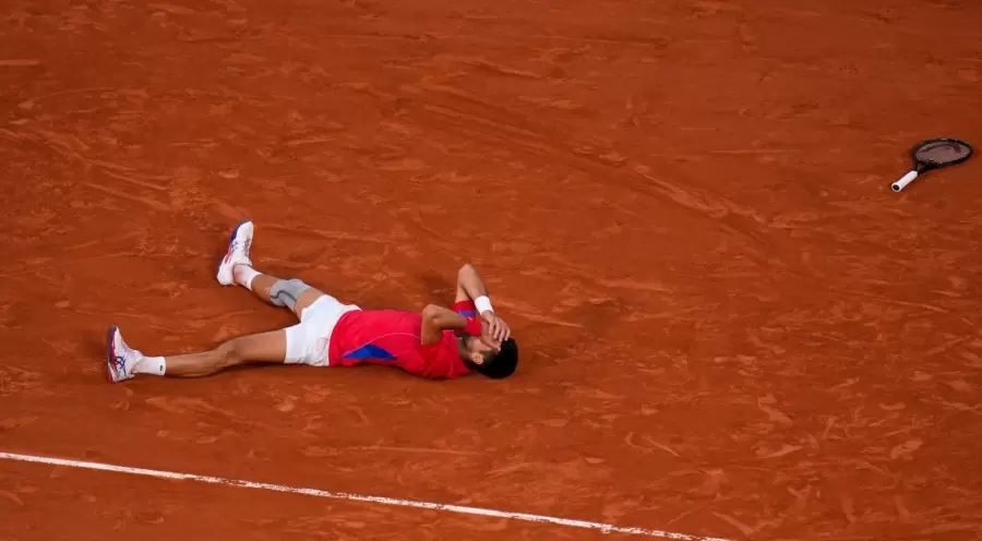 Novak Djokovic al momento de la consagracin