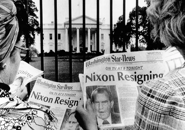 Richard Nixon renunci el 8 de agosto de 1974.