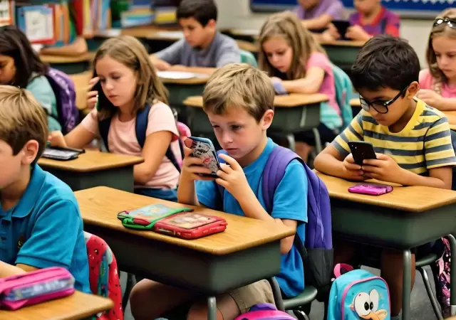 Regulan el uso de celulares en las escuelas de CABA.