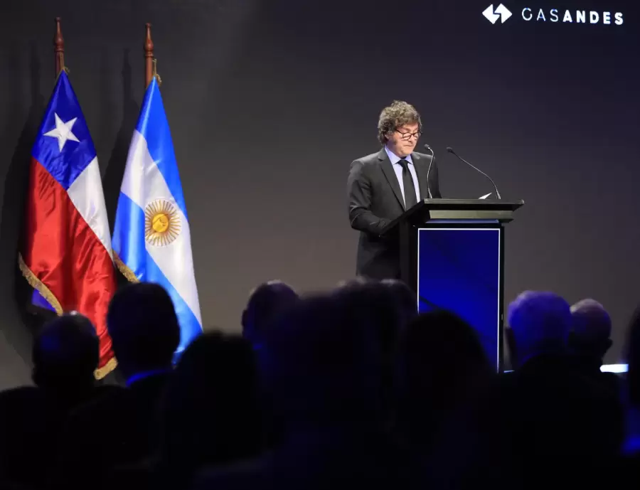 El presidente Javier Milei brinda discurso en Chile