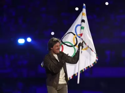 Tom Cruise en el cierre de los Juegos Olmpicos