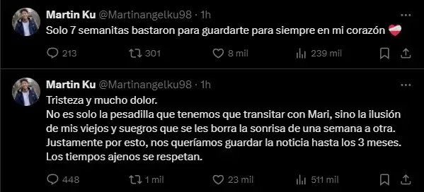 El triste posteo de Martn