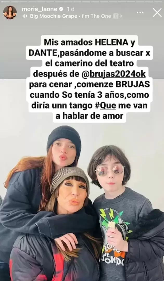 Moria public el encuentro en su cuenta de Instagram.