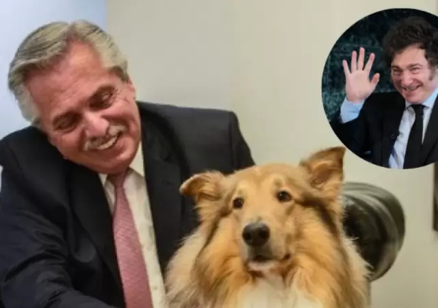 Ser en serio? Javier Milei busca quedarse con el perro de Alberto Fernndez