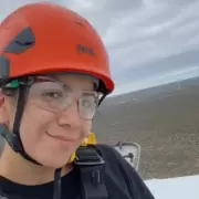 Bianca Vilca, la joven pionera en el mantenimiento de aerogeneradores