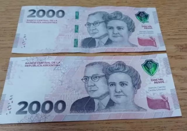 Billetes de 2000 pesos vigentes