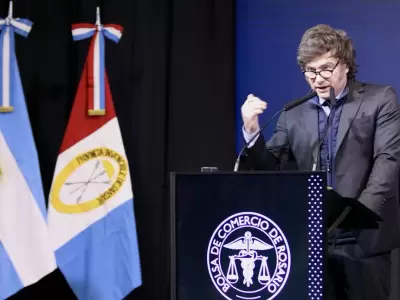 Javier Milei dej frases tajantes en el 140 Aniversario de la Bolsa de Comercio de la Ciudad de Rosario.