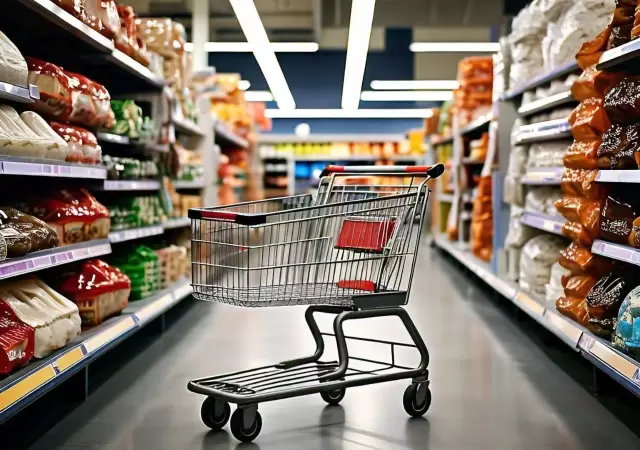 Caen las ventas en los supermercados.