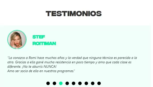 Testimonios de los famosos.