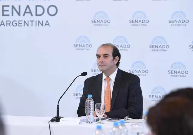 El catedrtico defiende su postulacin ante los senadores. (Fuente: web)