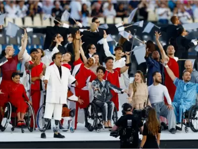 Lindo colorido en la inauguracin de los Juegos Paralmpicos.