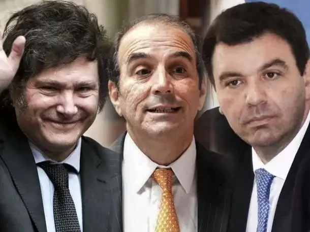 Javier Milei, Manuel Garca - Mansilla, y Ariel Lijo