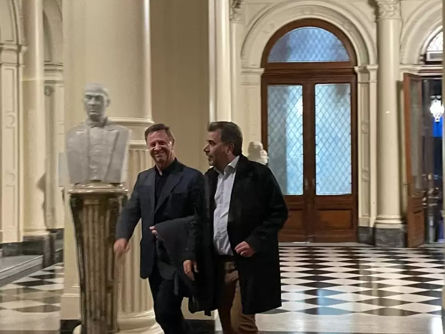 Ritondo y Zago entrando a la Casa Rosada