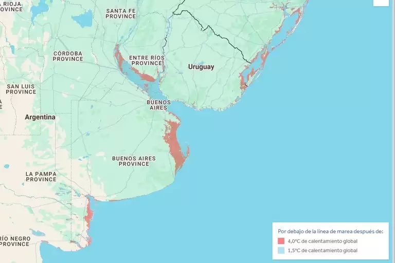 Alrededor de 1,1 millones de personas en Buenos Aires vive en tierras que, se estima, quedarn por debajo del nivel del mar.