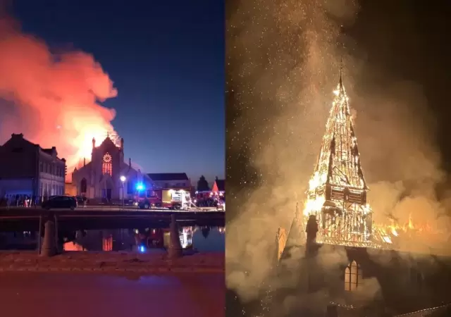 El incendio devast a la Inmaculada Concepcin.