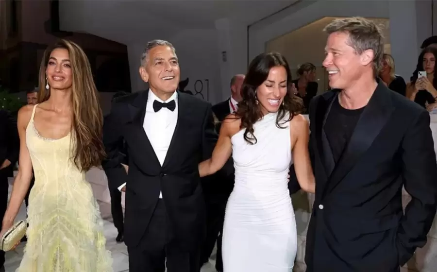 Amal Clooney, George Clooney, Brad Pitt e Ins de Ramn.