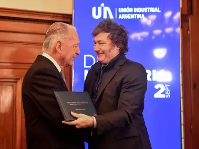 Daniel Funes de Rioja y Javier Milei.