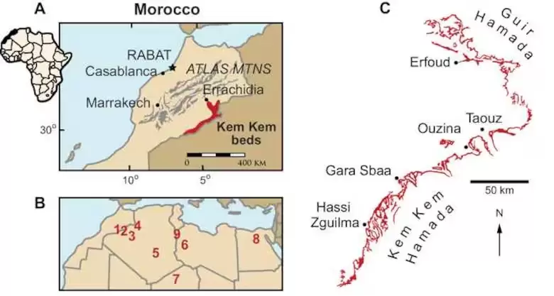 As se vea la zona conocida en la actualidad como Marruecos durante el Cretcico Superior.