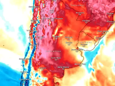 Calor, sequa y viento fuerte aumenta el riesgo de incendios en Argentina