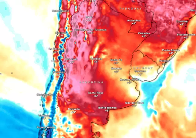 Calor, sequa y viento fuerte aumenta el riesgo de incendios en Argentina