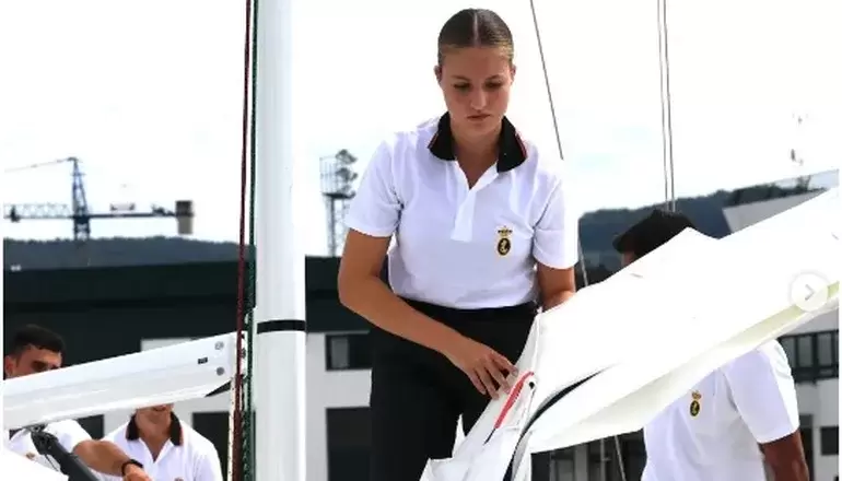 Princesa Leonor en su entrenamiento