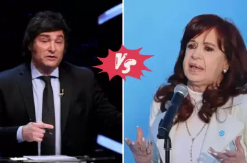 Javier Milei y Cristina Kirchner.