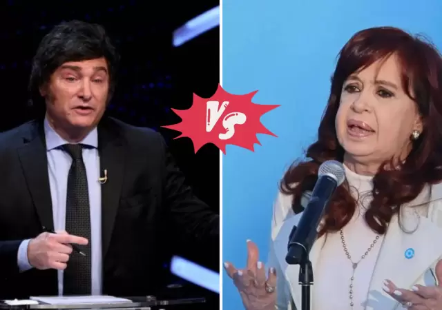 Javier Milei y Cristina Kirchner.